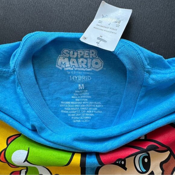 NWT Nintendo Super Mario Kids Blue T-Shirt M - Picture 5 of 6